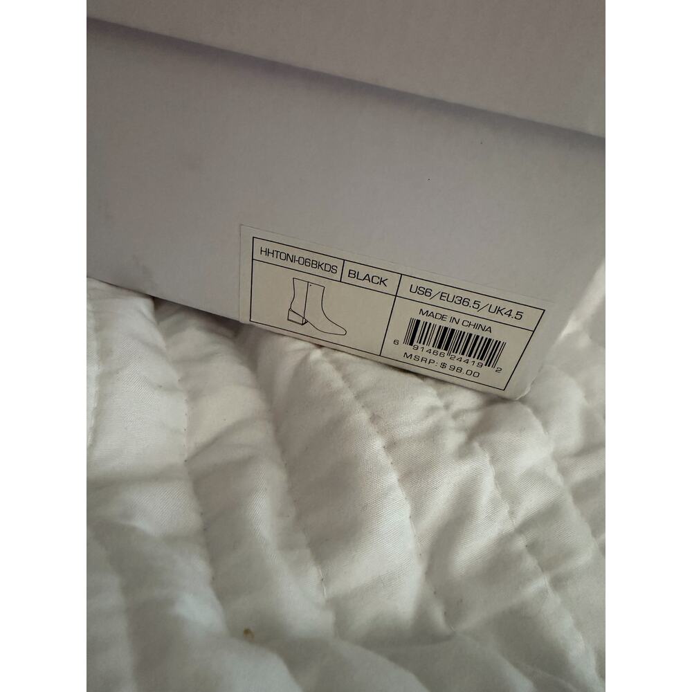 New Halston black toni boots sz 6.5 - Picture 3 of 5